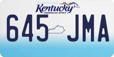 KY license plate 645JMA