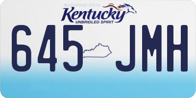 KY license plate 645JMH