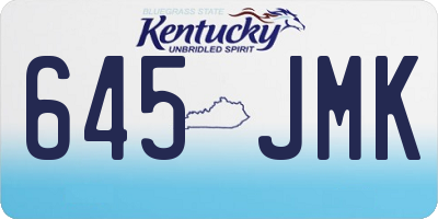 KY license plate 645JMK