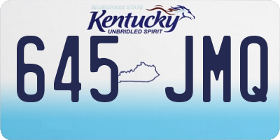 KY license plate 645JMQ