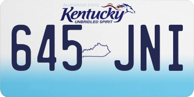 KY license plate 645JNI