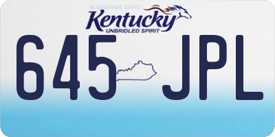 KY license plate 645JPL