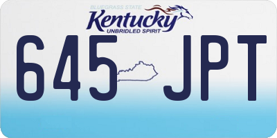 KY license plate 645JPT