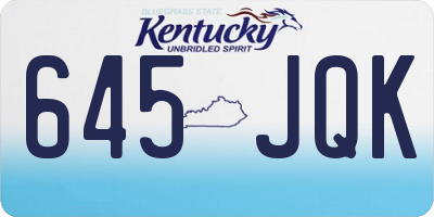 KY license plate 645JQK
