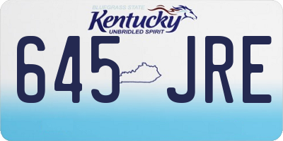 KY license plate 645JRE