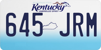 KY license plate 645JRM