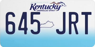 KY license plate 645JRT