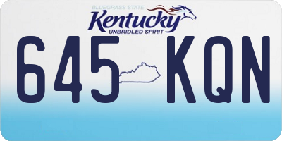 KY license plate 645KQN