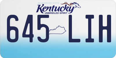 KY license plate 645LIH