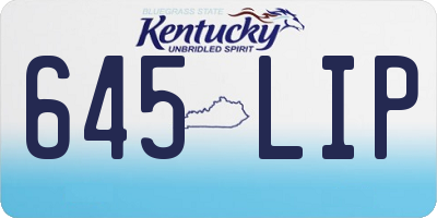 KY license plate 645LIP