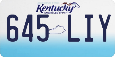 KY license plate 645LIY