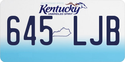 KY license plate 645LJB