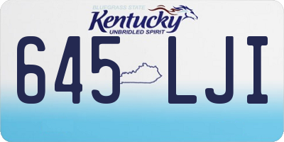 KY license plate 645LJI