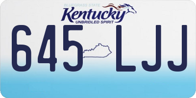 KY license plate 645LJJ