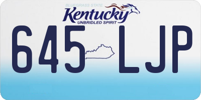 KY license plate 645LJP