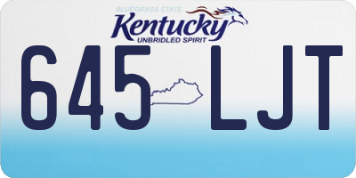 KY license plate 645LJT