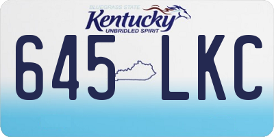 KY license plate 645LKC