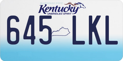 KY license plate 645LKL