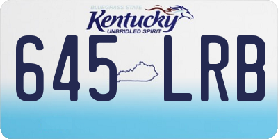 KY license plate 645LRB