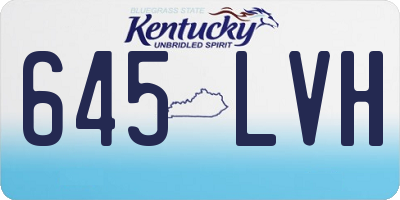 KY license plate 645LVH