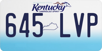 KY license plate 645LVP
