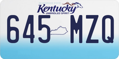 KY license plate 645MZQ