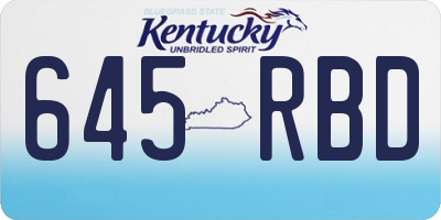 KY license plate 645RBD