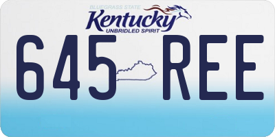KY license plate 645REE