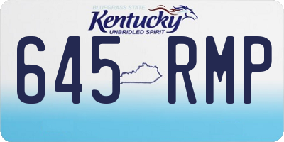 KY license plate 645RMP