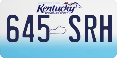 KY license plate 645SRH