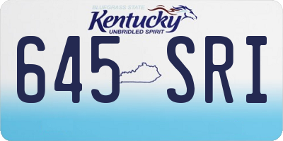 KY license plate 645SRI