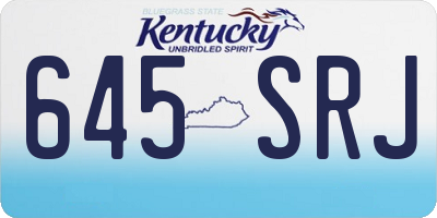 KY license plate 645SRJ