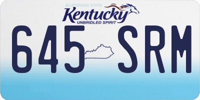 KY license plate 645SRM