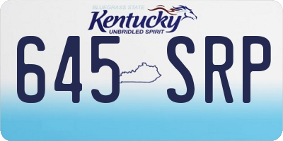 KY license plate 645SRP