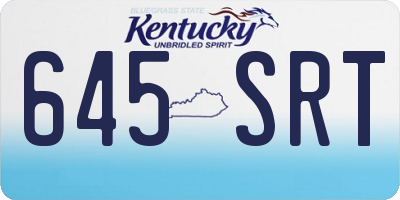 KY license plate 645SRT