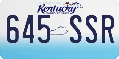 KY license plate 645SSR