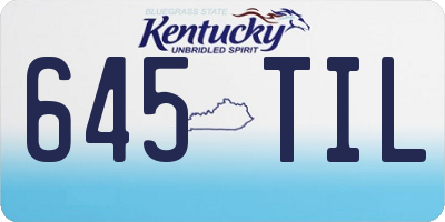 KY license plate 645TIL