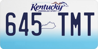 KY license plate 645TMT