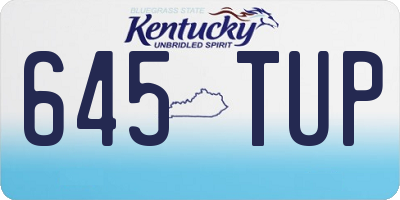 KY license plate 645TUP