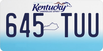 KY license plate 645TUU