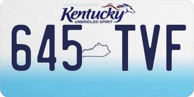 KY license plate 645TVF