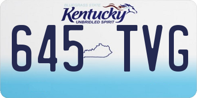KY license plate 645TVG