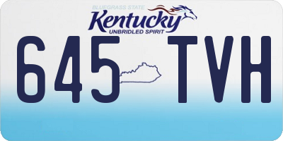 KY license plate 645TVH