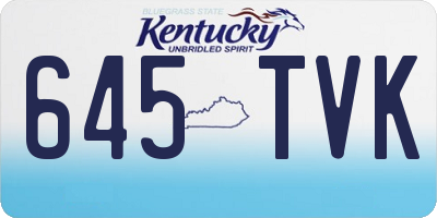 KY license plate 645TVK