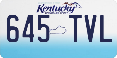 KY license plate 645TVL