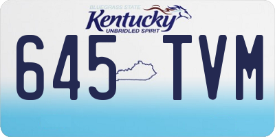 KY license plate 645TVM