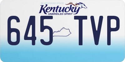 KY license plate 645TVP