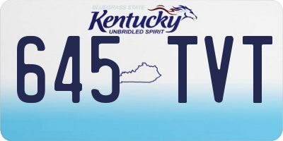 KY license plate 645TVT