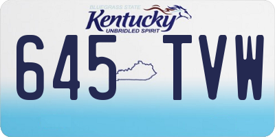KY license plate 645TVW