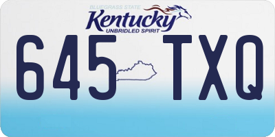 KY license plate 645TXQ